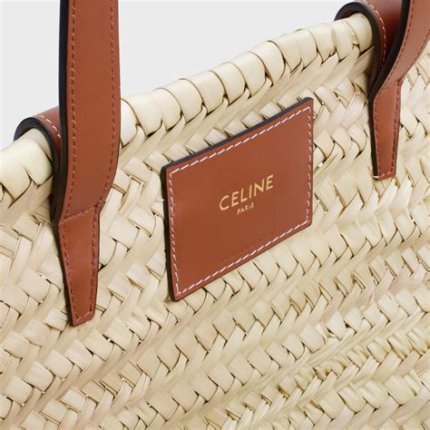 celine palm leaf bag|TEEN CELINE CLASSIC PANIER in Palm leaves and Calfskin.